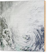 Hurricane Sandy Over The Bahamas Wood Print