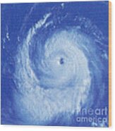 Hurricane Sequence, 3 Of 3 Wood Print