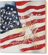 Freedom Independence Day 4th Of July Fireworks Wood Print