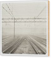 It's One Misty Morning At The Tracks Wood Print