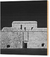 Kato Paphos Mediaeval Fort With Stage Built Around The Front Harbour Republic Of Cyprus Wood Print