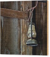 Kerosene Lantern Wood Print