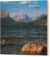 Lake St Mary Glacier National Park Wood Print