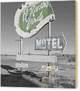 Last Chance Motel Wood Print