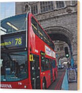 London's Double Decker Bus Wood Print