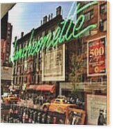 Luncheonette - Neon Sign - New York City Wood Print