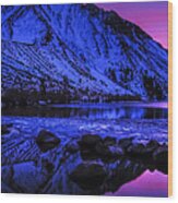 Magical Sunset Over Mount Morrison And Convict Lake Wood Print