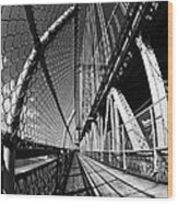 Manhattan Bridge Walk Wood Print