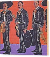 Mariachis Wood Print