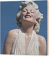 Marilyn In The Sun Wood Print