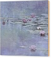 Monet Blue Wood Print
