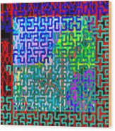 Multi Puzzle Maze Wood Print