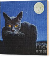 Name Of The Cat Nightmare Wood Print