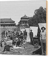 Ninth Us Infantry In Peking - China   C 1908 Wood Print