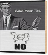 No. #calm #your #tits #calmyourtits #no Poster by Nani Duh