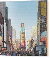 Nyc Times Square Wood Print