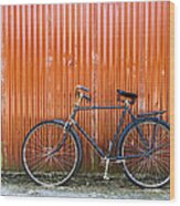 Old Bike Wood Print