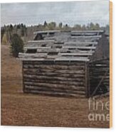 Old Cabin Wood Print