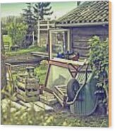 Old Country House Wood Print