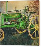Old Tractor Wood Print