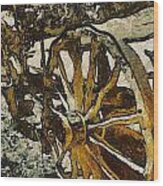 Old Trail Wagon Wood Print