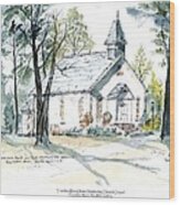 Old Travelers Rest Methodist Church Wood Print