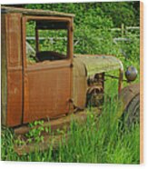 Old Truck In The Field Wood Print