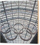 Olympic Rings At St. Pancras Wood Print
