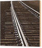 On The Right Track Wood Print
