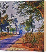 On The Road To Jaipur Wood Print