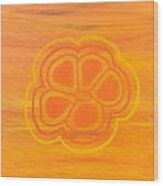 Orange Flower Wood Print