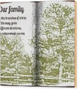Our Family Roots Wood Print