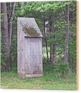 Outhouse In The Woods Wood Print