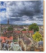 Oxford Cityscape Panorama Wood Print