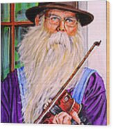 Ozarks Fiddle Player Wood Print