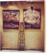 #paint #colors #ladder #wall #jordan Wood Print