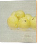 Painterly Lemons Stilllife Wood Print