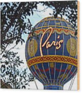 Paris Hotel Balloon Las Vegas Wood Print