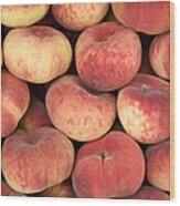 Peaches Wood Print