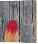 Petal On Wood Wood Print