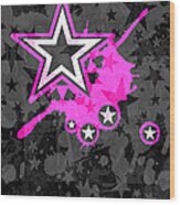 Pink Star 3 Of 6 Wood Print