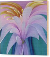 Pink Water Lily Wood Print