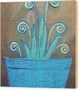 Plant Pot Wood Print