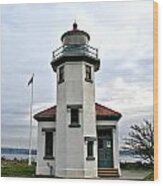 Point Robbinson Light Houe Wood Print