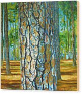 Portrait Of A Pine Tree Wood Print