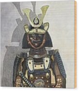 Portrait Of A Samurai Wood Print