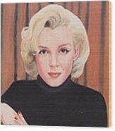 Portrait Of Marilyn Wood Print