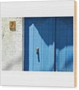Puerta Azul Wood Print