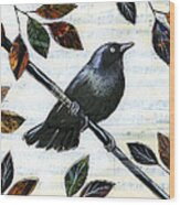 Raven Melody Wood Print