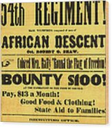 Recruiting Poster, 1863 Wood Print